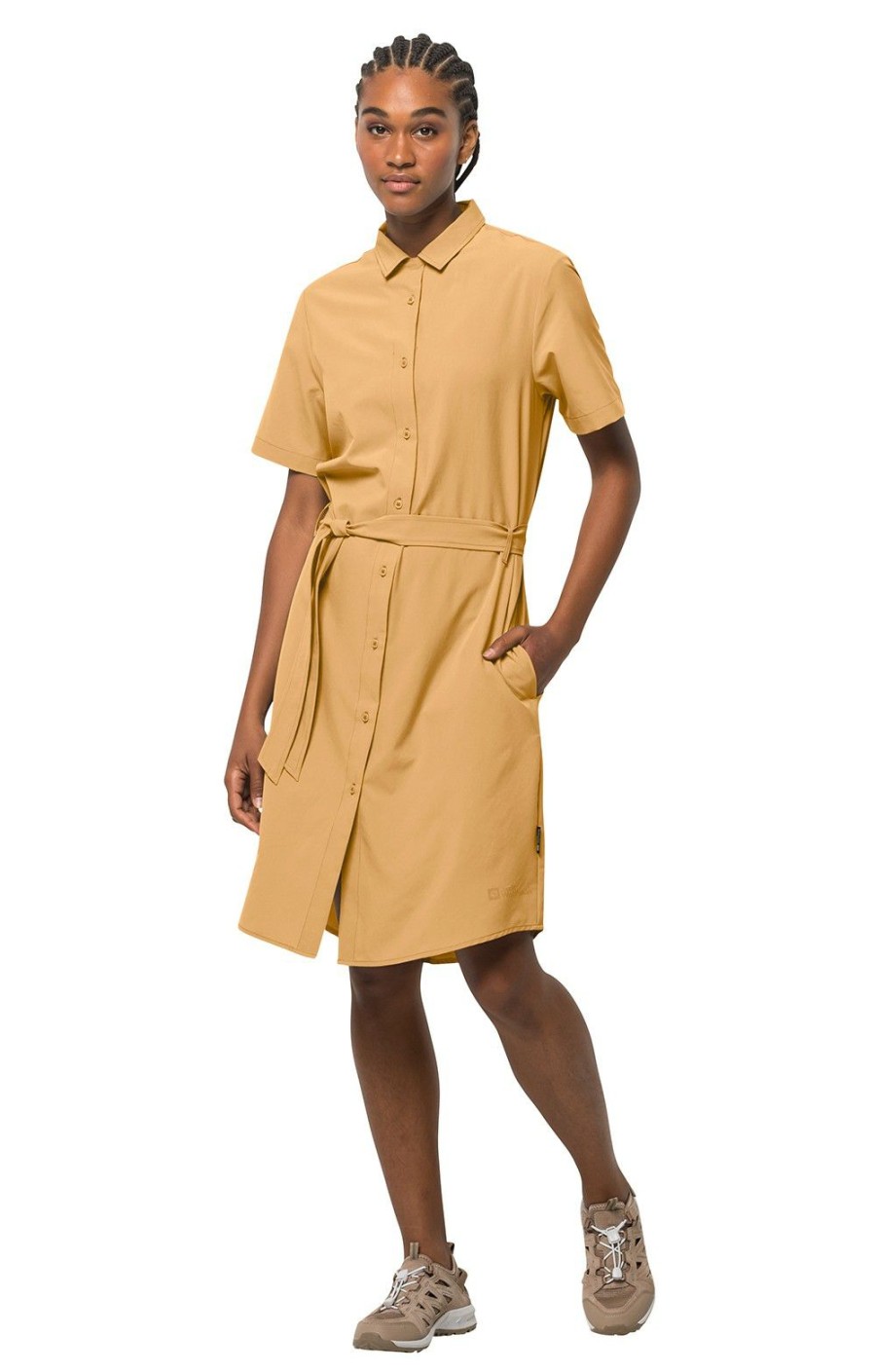 Ladieswear * | Ladies Jack Wolfskin Holiday Midi Dress Honey Yellow