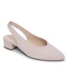 Ladieswear * | Ladies Gabor Suede Mid Heel Slingback Nude Suede