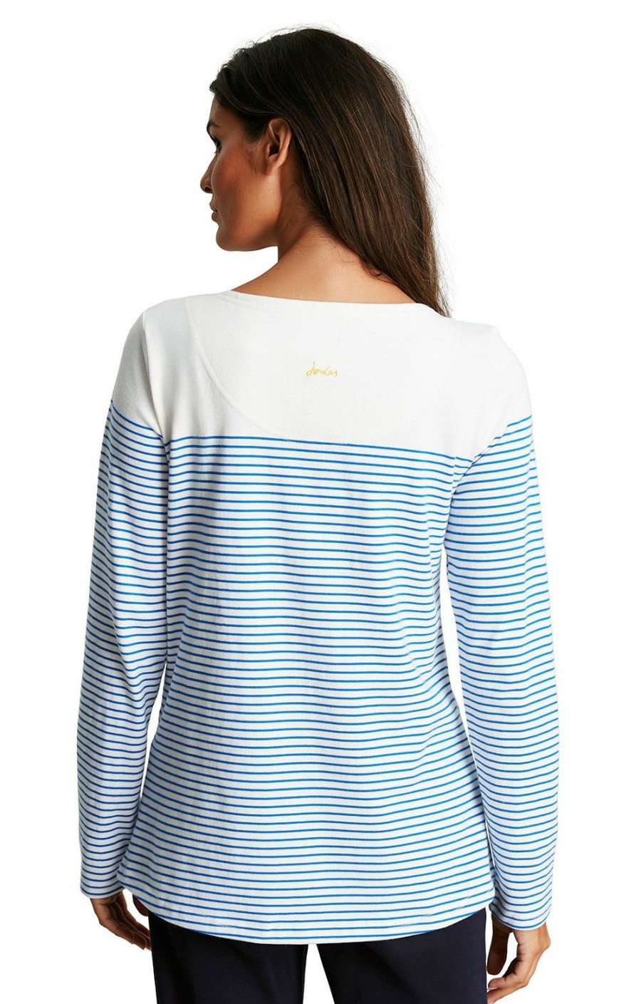 Ladieswear * | Ladies Joules Harbour Embroidered Top Bee Stripe Embrdry