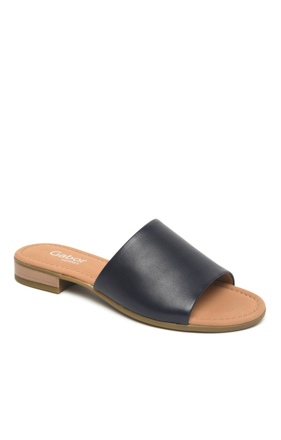 Ladieswear * | Ladies Gabor Leather Mules Navy