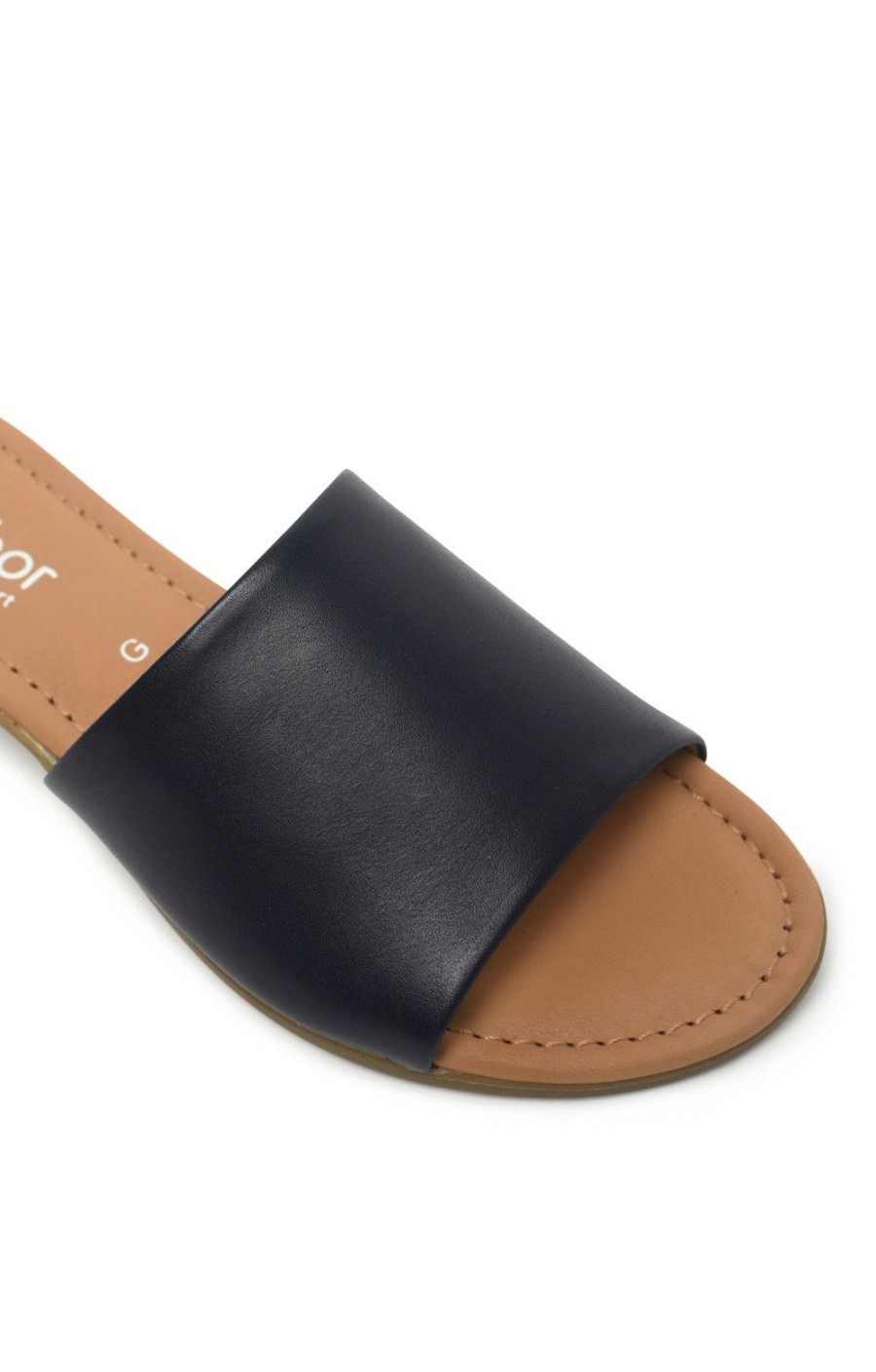 Ladieswear * | Ladies Gabor Leather Mules Navy