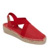 Ladieswear * | Ladies Toni Pons Linen Flat Espadrilles Red