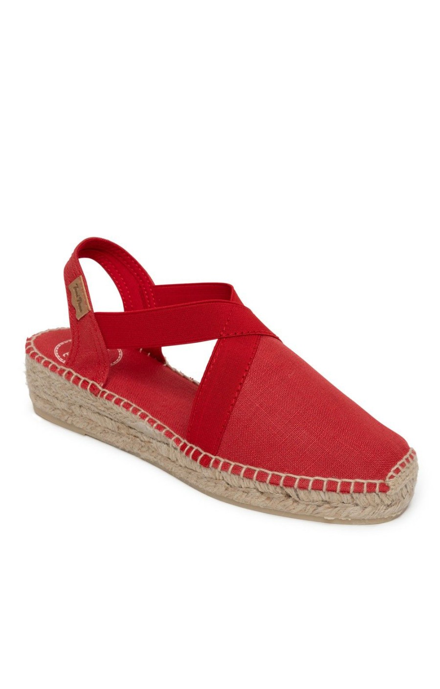 Ladieswear * | Ladies Toni Pons Linen Flat Espadrilles Red