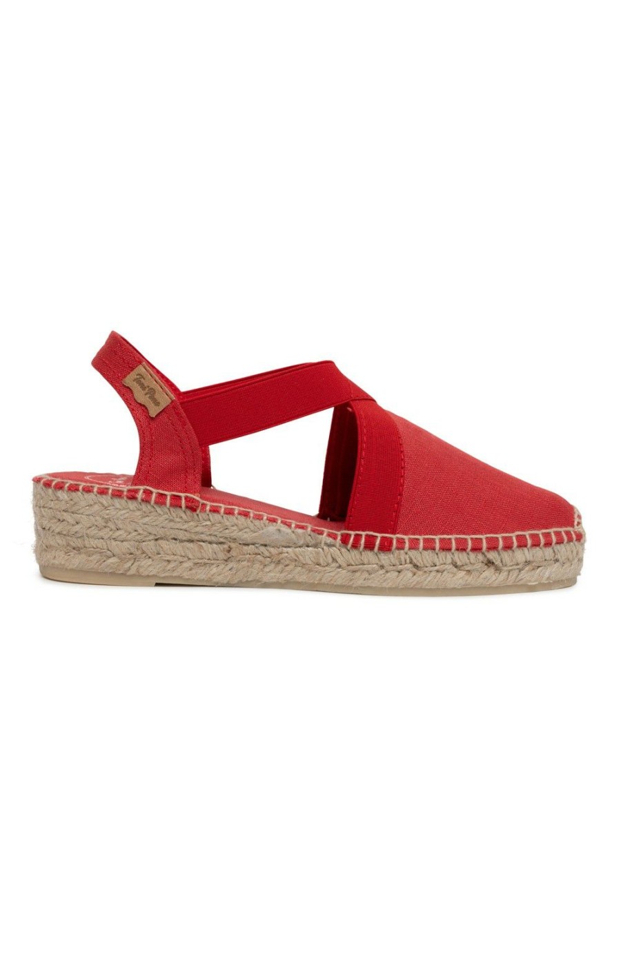 Ladieswear * | Ladies Toni Pons Linen Flat Espadrilles Red