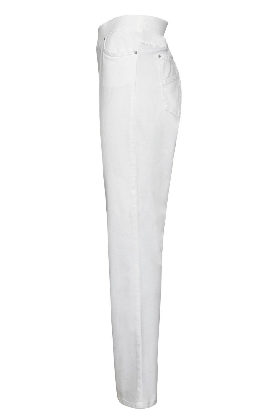 Ladieswear * | Ladies Brax Pamina Denim Jean White