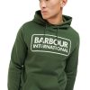 Menswear * | Men'S Barbour International Pop Over Hoodie Kombu Green