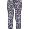 Ladieswear * | Ladies Erfo Print Trousers Blue/Brown