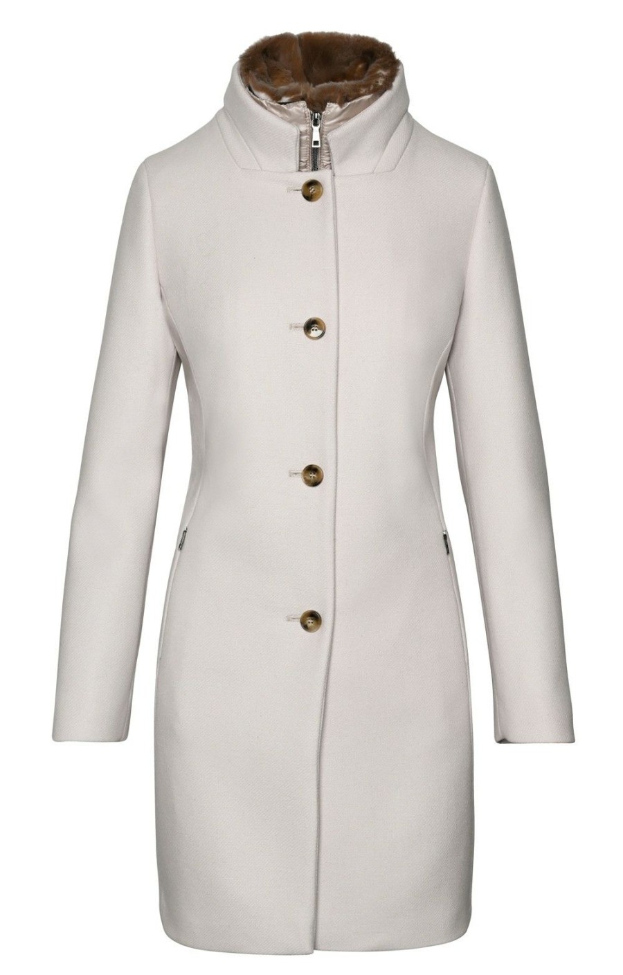 Ladieswear * | Ladies Helene Coat Ecru