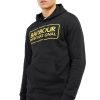 Menswear * | Men'S Barbour International Pop Over Hoodie Black