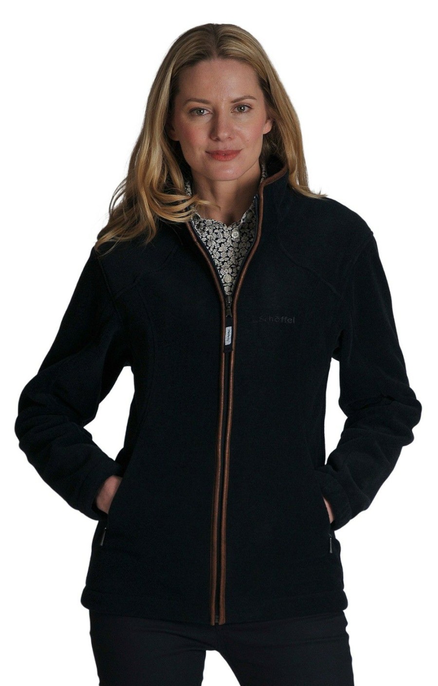 Ladieswear * | Ladies Schoffel Burley Fleece Navy