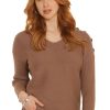 Ladieswear * | Ladies Pomodoro Shoulder Button Jumper Mink