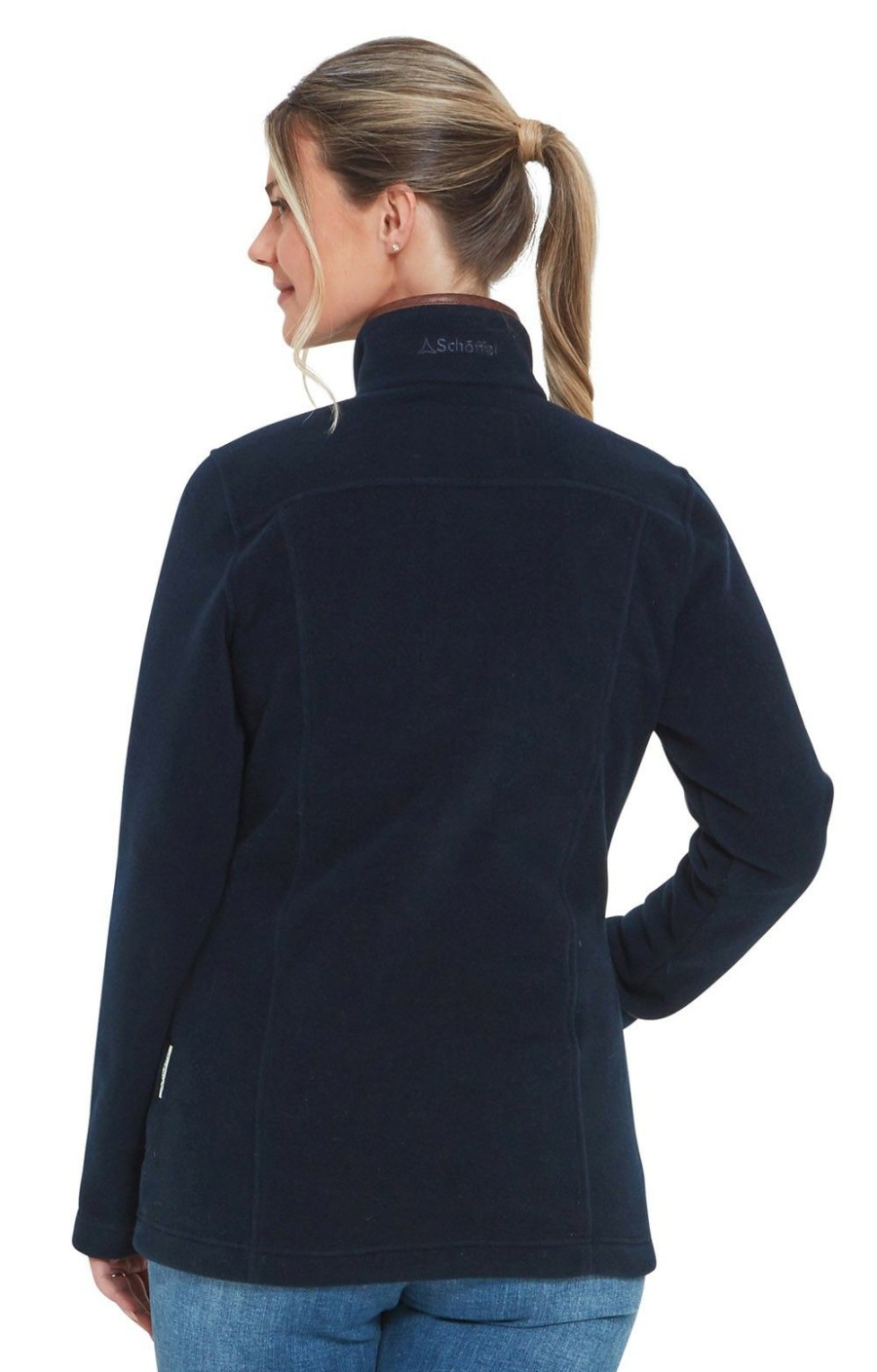 Ladieswear * | Ladies Schoffel Tilton 1/4 Zip Fleece Navy