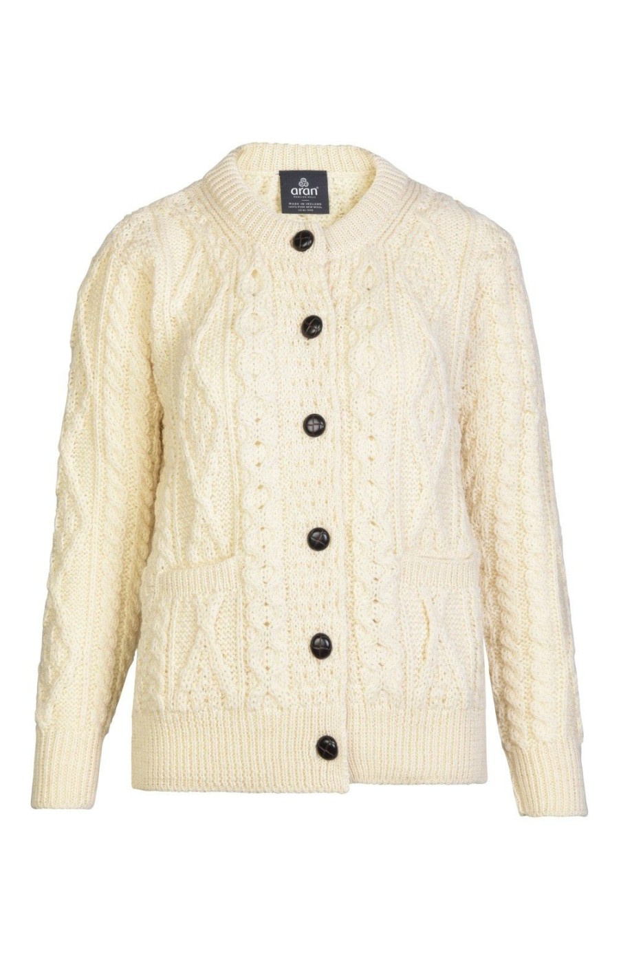 Ladieswear * | Ladies Aran Lumber Jacket Ecru