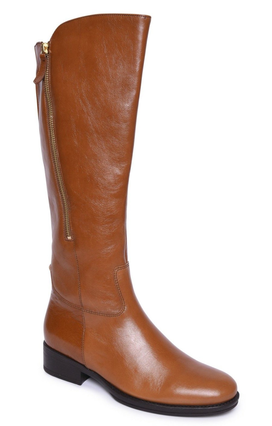 Ladieswear * | Ladies Gabor Tall Zip Boots Whisky