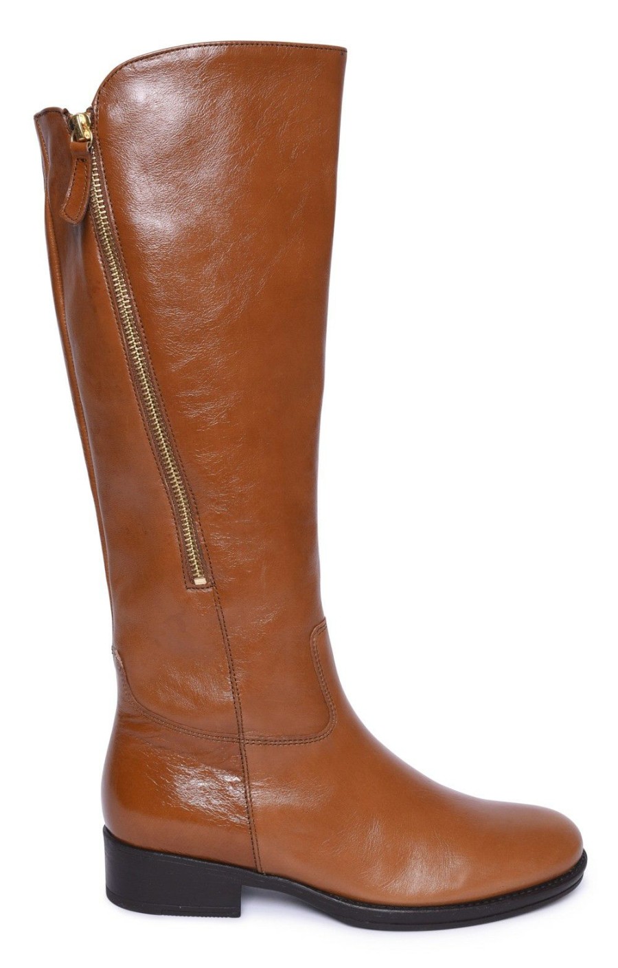 Ladieswear * | Ladies Gabor Tall Zip Boots Whisky