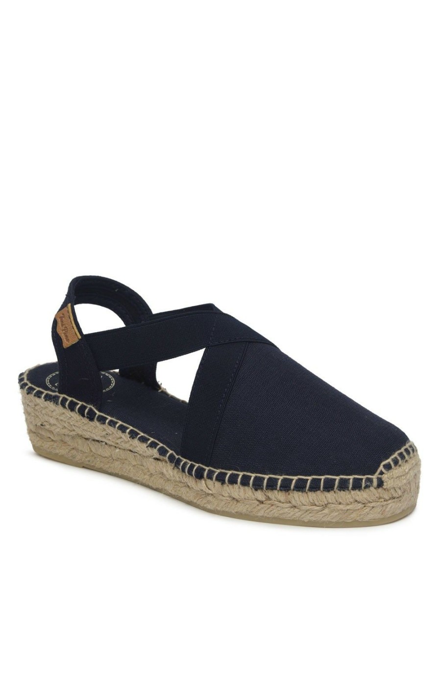 Ladieswear * | Ladies Toni Pons Linen Flat Espadrilles Navy