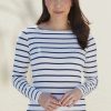 Ladieswear * | Ladies Lily & Me Cleeve Top Navy/Ecru Stripe