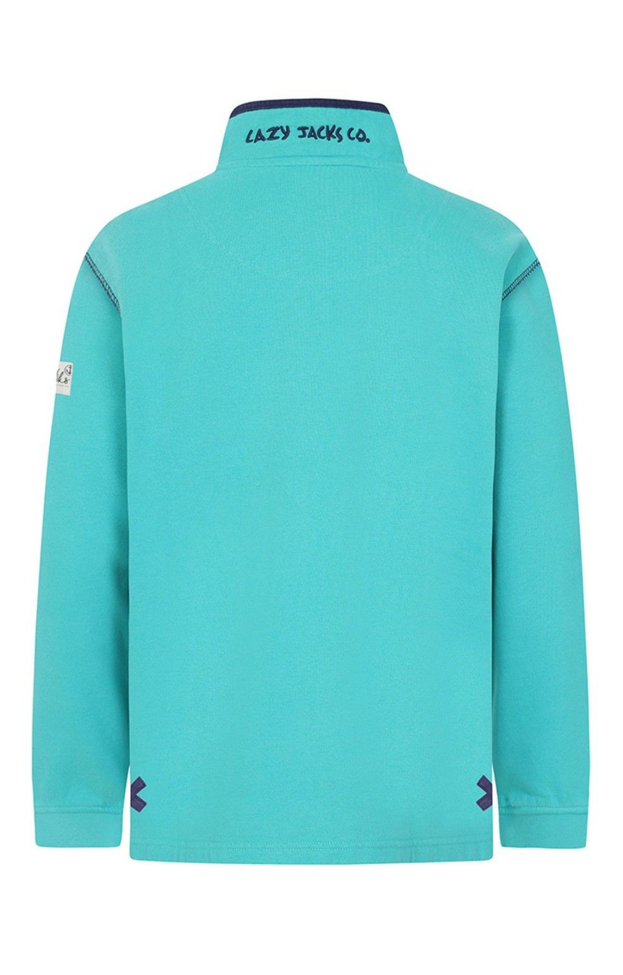 Ladieswear * | Ladies Lazy Jacks 1/4 Zip Sweatshirt Aquarius