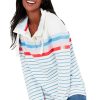 Ladieswear * | Ladies Joules Saunton Funnel Neck Sweater Engineered Multi Stripe