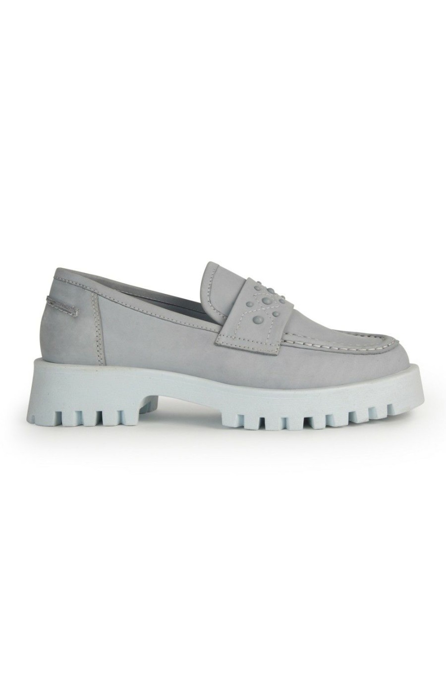 Ladieswear * | Ladies Marco Tozzi Heavy Sole Loafers Light Blue