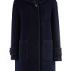 Ladieswear * | Ladies Cinzia Rocca Wool Duffel Coat Navy