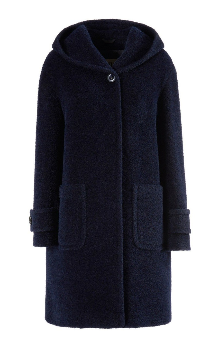 Ladieswear * | Ladies Cinzia Rocca Wool Duffel Coat Navy