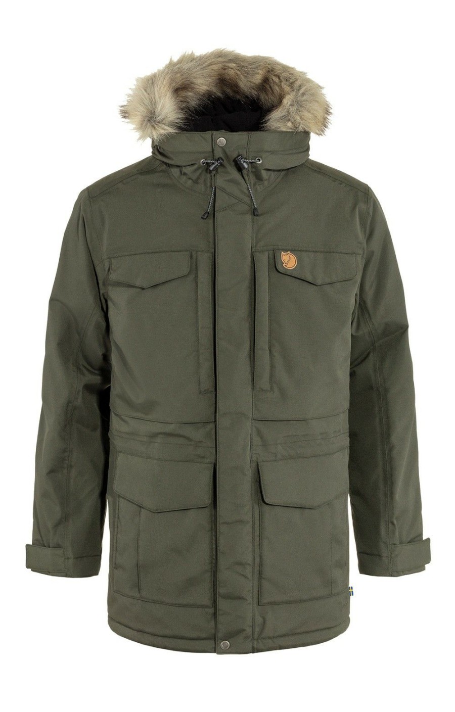 Menswear * | Men'S Fjallraven Nuuk Parka Jacket Deep Forest