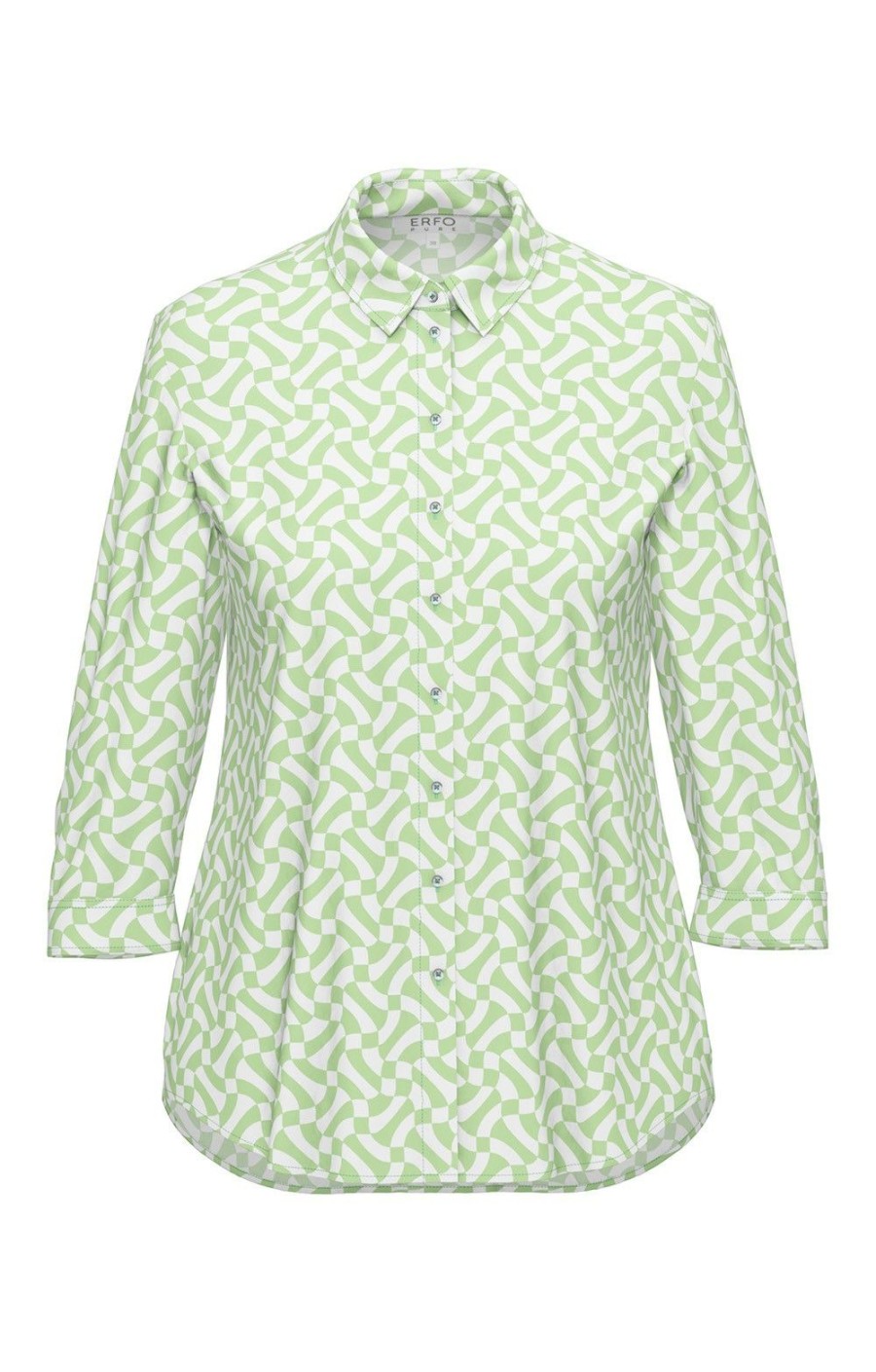 Ladieswear * | Ladies Erfo Swirl Blouse Apple Green