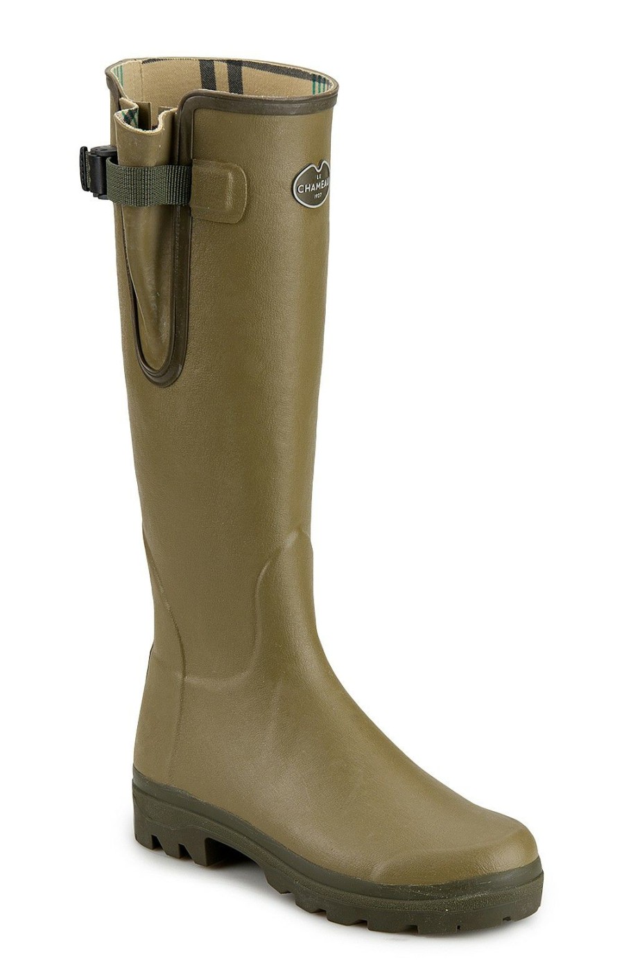 Ladieswear * | Ladies Cotton Lined Gusset Welly Green