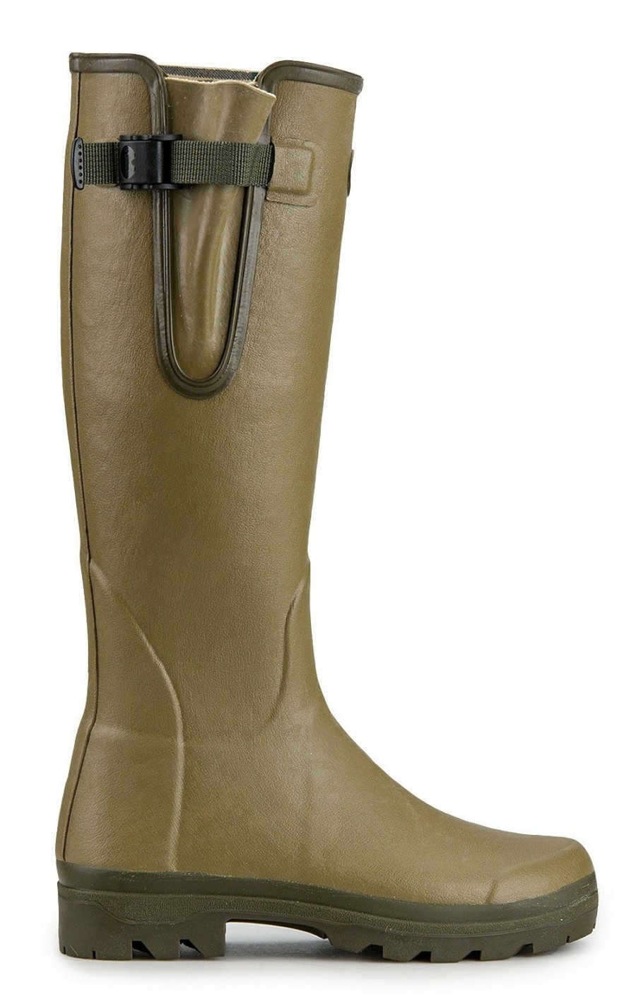 Ladieswear * | Ladies Cotton Lined Gusset Welly Green