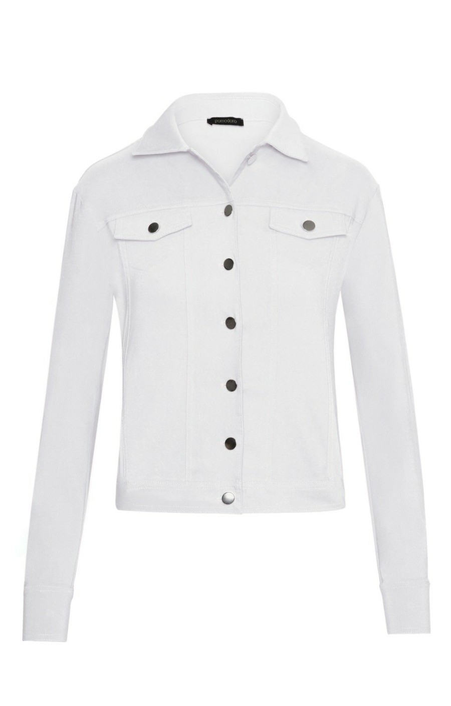 Ladieswear * | Ladies Pomodoro Jean Jacket White