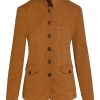 Ladieswear * | Ladies Erina Mink Collar Cotton Twill Jacket Safari