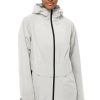 Ladieswear * | Ladies Jack Wolfskin Mainkai Long Jacket Silver Cloud