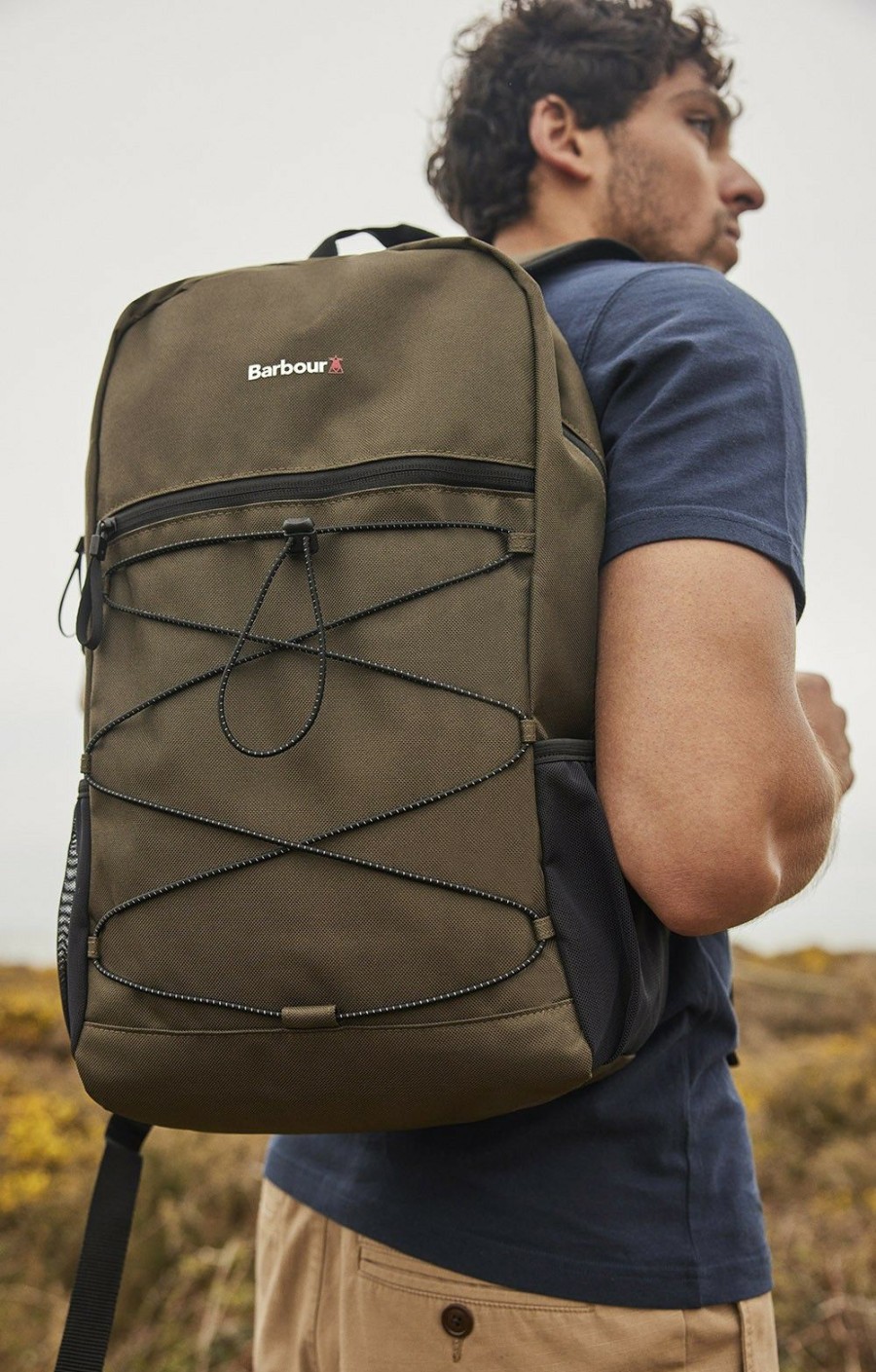 Menswear * | Barbour Arwin Canvas Explorer Backpack Olive/Black