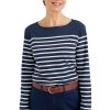 Ladieswear * | Ladies Seasalt Sailor Shirt Falmouth Breton Maritime Chalk