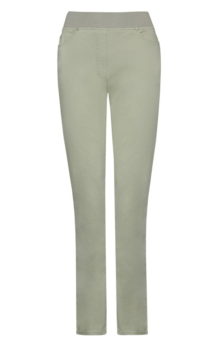 Ladieswear * | Ladies Brax Pamina Denim Jean Pastel Grn