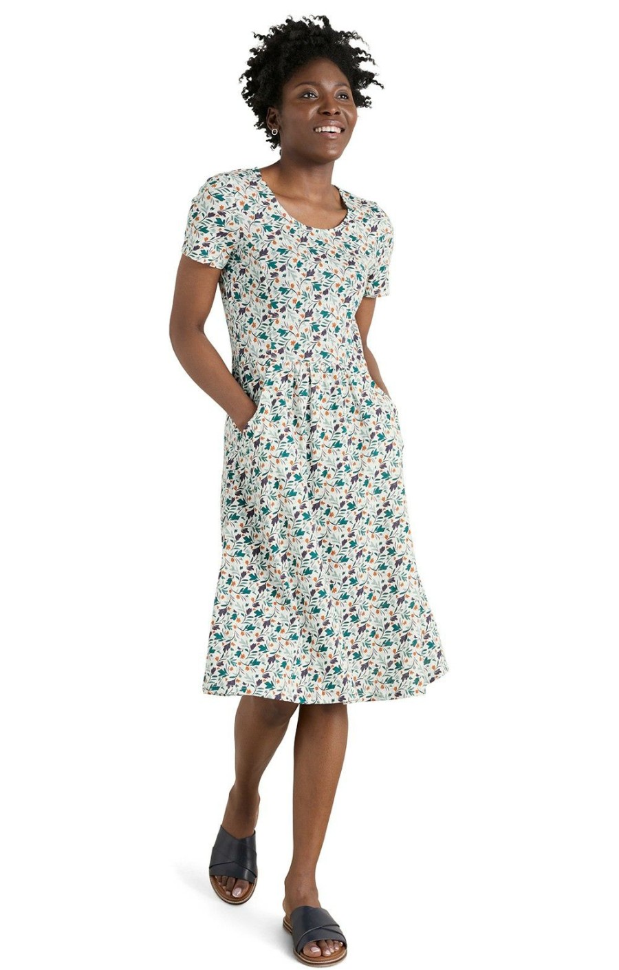 Ladieswear * | Ladies Seasalt Enor Dress Brushed Petals Chalk