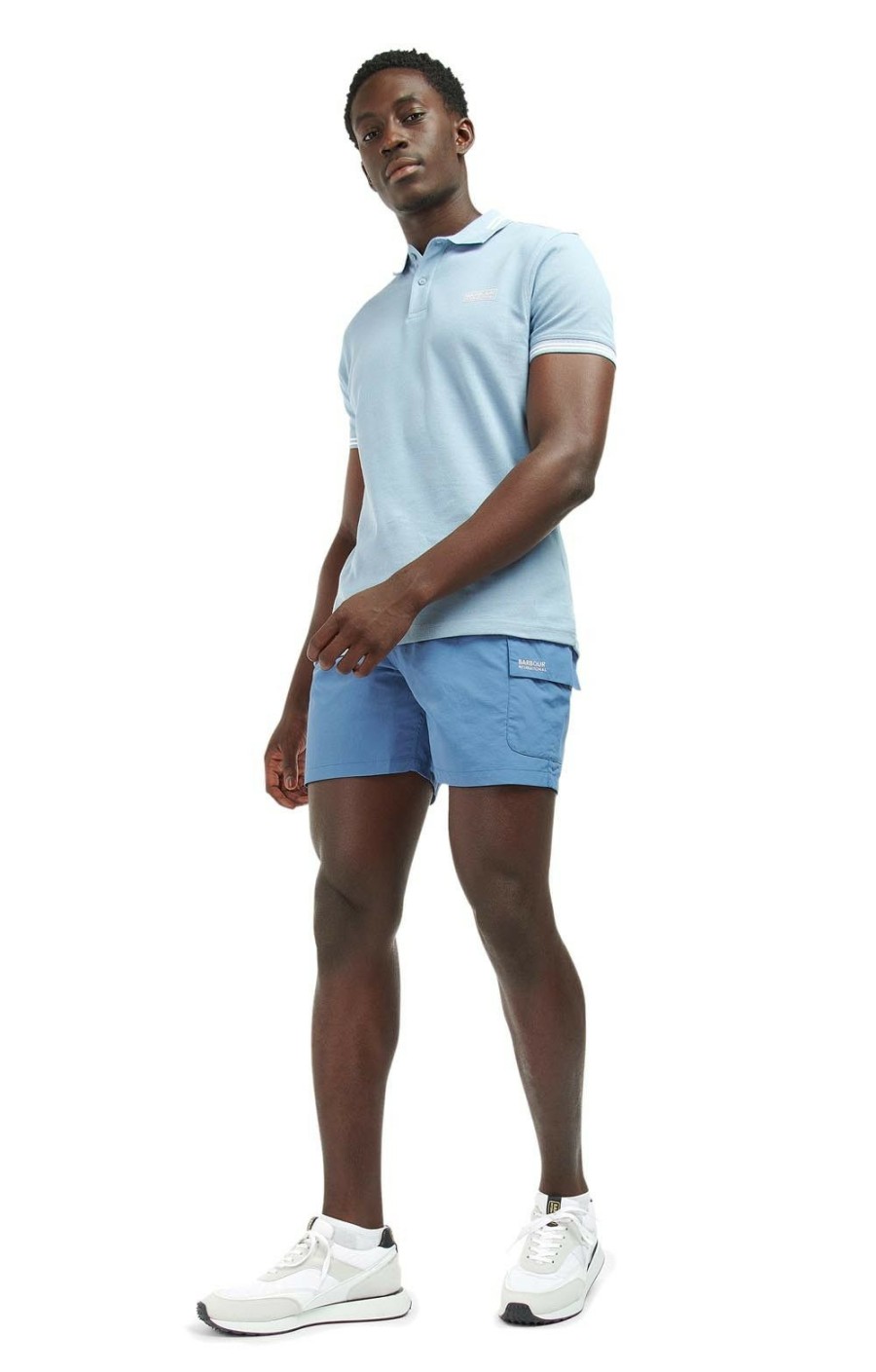 Menswear * | Men'S Barbour International Pocket Swim Shorts Blue Horizon