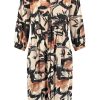 Ladieswear * | Ladies Gerry Weber Print Dress Ecru/Black/White