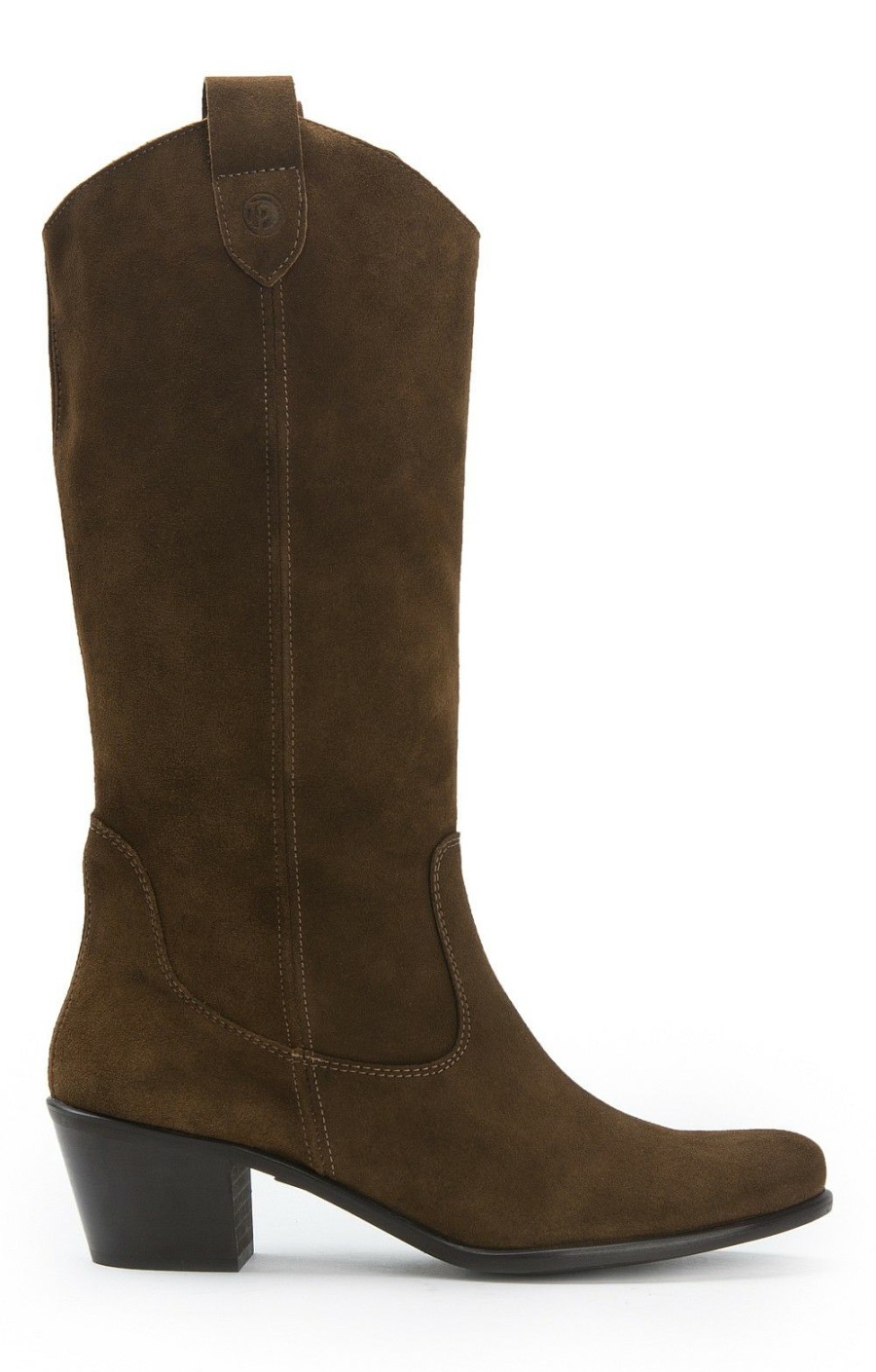 Ladieswear * | Suede Cowboy Boot Tan