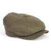 Menswear * | Men'S Failsworth Irish Linen Flat Cap Khaki