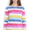 Ladieswear * | Ladies Lazy Jacks Stripe Breton Top Multi