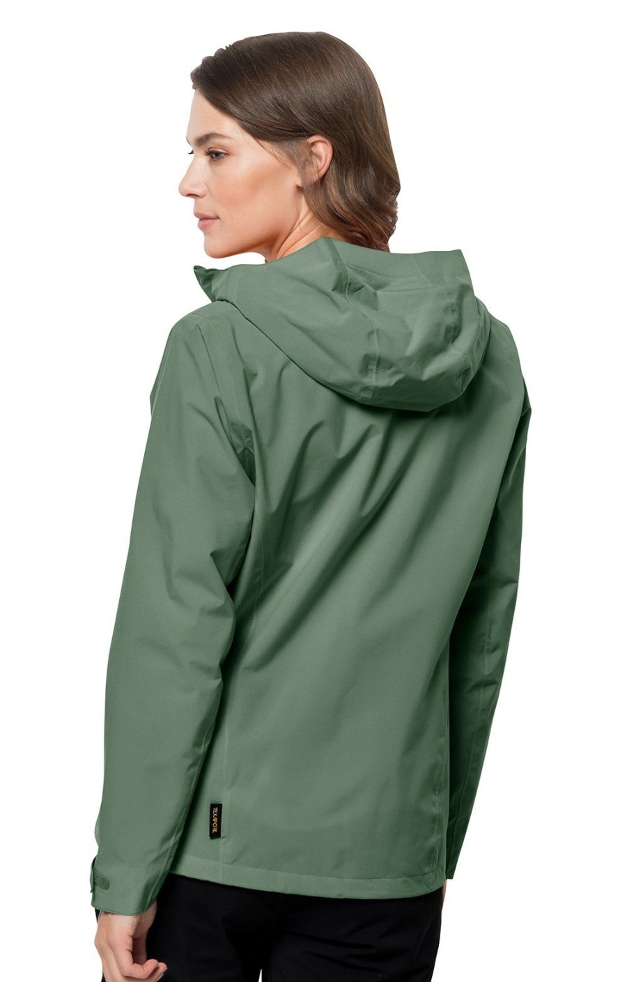 Ladieswear * | Ladies Jack Wolfskin Pack & Go Shell Jacket Picnic Green