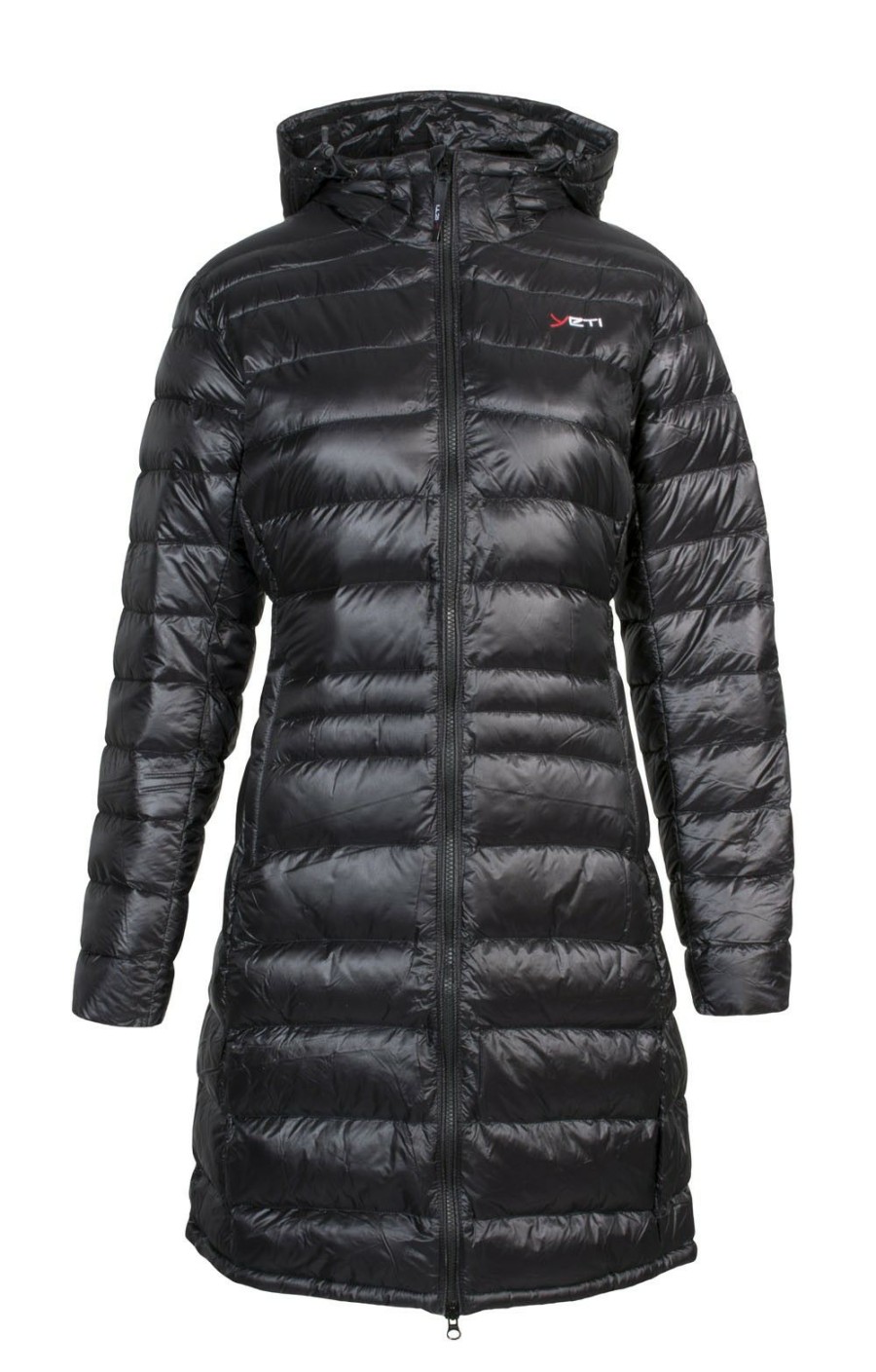 Ladieswear * | Ladies Yeti Faith Three Quarter Down Jacket Black