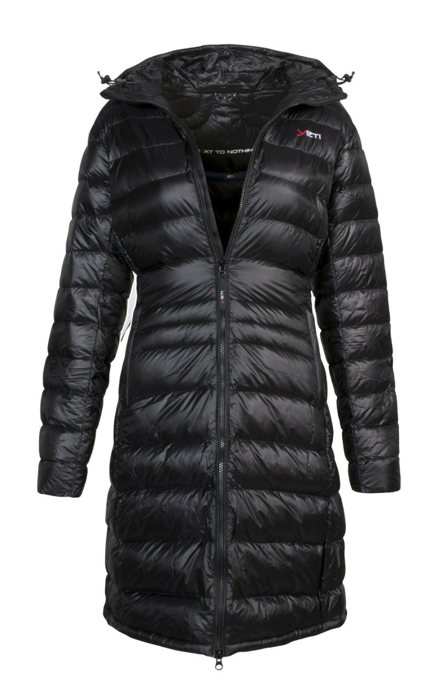 Ladieswear * | Ladies Yeti Faith Three Quarter Down Jacket Black