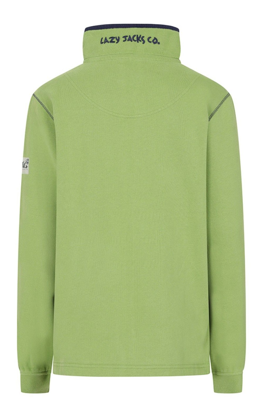 Ladieswear * | Ladies Lazy Jacks 1/4 Zip Sweatshirt Lime