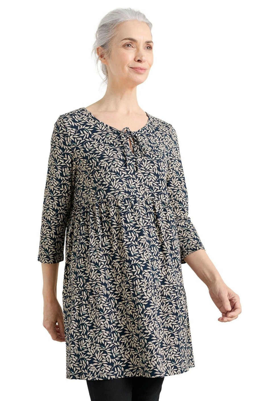 Ladieswear * | Ladies Seasalt Salt Sands Tunic Fish Swirl Maritime