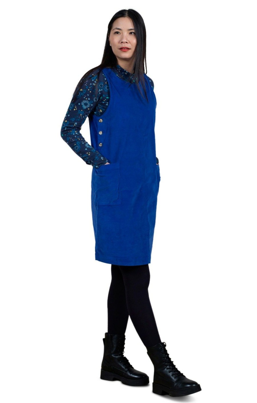 Ladieswear * | Ladies Lily & Me Cord Hillcote Dress Bright Blue