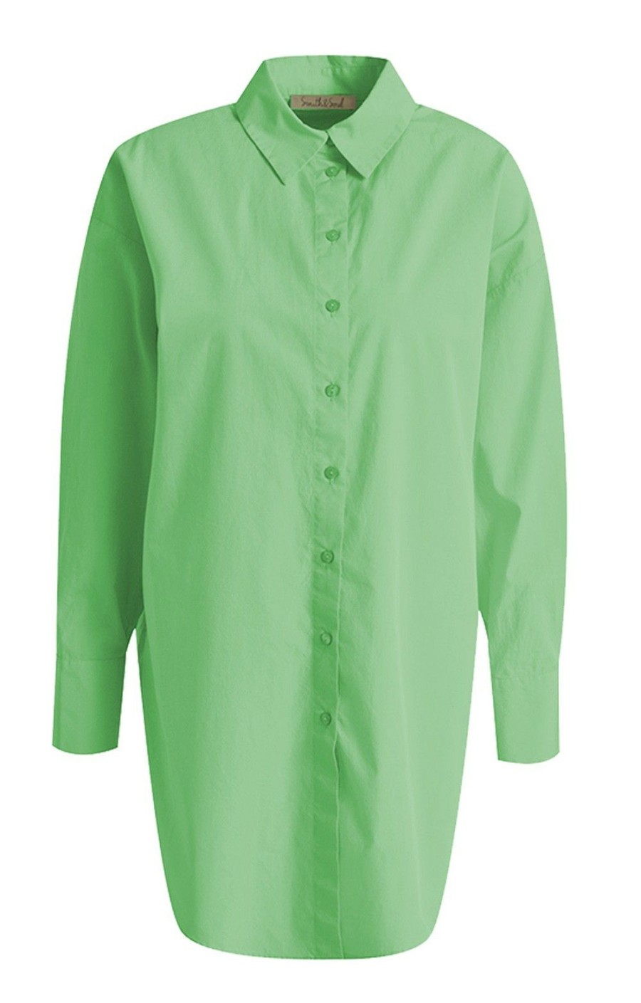 Ladieswear * | Ladies Oversized Collared Blouse Spring Green