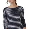 Ladieswear * | Ladies Crew Clothing Essential Breton T-Shirt Navy/White/Heart